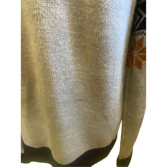 Soul Star Full Zip  Mock Collar Multi-Color Winter Design Cardigan Size X-Large - Picture 6 of 16